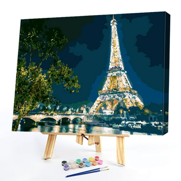 Eiffel Tower Acrylic Oil Painting By Numbers Drawing Canvas Kits Wall Arts Decor Eiffel Tower Acrylic Oil Painting By Numbers Drawing Canvas Kits Wall Arts Decor